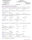 Đề thi học kì 2 môn Toán lớp 12 năm 2022-2023 có đáp án - Sở GD&ĐT Bình Phước