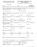 Đề thi học kì 2 môn Toán lớp 12 năm 2022-2023 - Trường THPT Phan Ngọc Hiển, Cà Mau