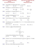 Đề ôn thi tốt nghiệp THPT môn Toán năm 2023 - Trường THPT Nguyễn Bỉnh Khiêm, Gia Lai