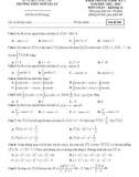 Đề thi giữa học kì 2 môn Toán lớp 12 năm 2022-2023 có đáp án - Trường THPT Ngô Gia Tự, Đắk Lắk
