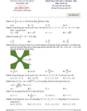 Đề thi giữa học kì 2 môn Toán lớp 12 năm 2022-2023 có đáp án - Trường THPT Lê Thị Riêng