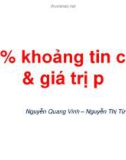 Bài giảng 95% khoảng tin cậy và giá trị p - Nguyễn Quang Vinh, Nguyễn Thị Từ Vân