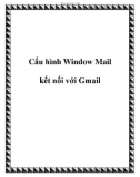 Cấu hình Window Mail kết nối với Gmail