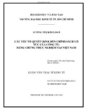 Luận văn Thạc sĩ Kinh tế: Các yếu tố quyết định đến chính sách cổ tức của công ty - Bằng chứng thực nghiệm tại thị trường chứng khoán Việt Nam