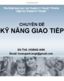 Bài giảng chuyên đề: Kỹ năng giao tiếp