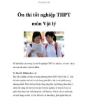 Ôn thi tốt nghiệp THPT môn Vật lý