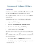 Làm quen với NetBeans IDE Java