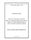 Luận văn Thạc sĩ Quản trị nhân lực: Công tác tuyển dụng và sử dụng nhân lực tại doanh nghiệp có quy mô lớn – Nghiên cứu trường hợp điển hình tại Công ty Cổ phần Tập đoàn Flamingo