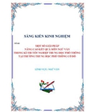 Sáng kiến kinh nghiệm THPT: Một số giải pháp nâng cao kết quả môn Ngữ văn trong kì thi tốt nghiệp trung học phổ thông tại trường trung học phổ thông Cờ Đỏ