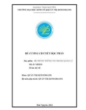 Đề cương chi tiết học phần Hệ thống thông tin trong quản lý (Mã học phần: MIS231)