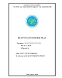 Đề cương chi tiết học phần Quản trị đa văn hóa (Mã học phần: CCM331)