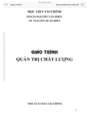 Giáo trình Quản trị chất lượng: Phần 1 - PGS. TS Nguyễn Văn Phúc