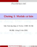 Bài giảng Matlab: Chương 1 - ĐHBK Hà Nội