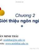 Bài giảng Lập trình hướng đối tượng: Chương 2 - Trần Minh Thái (2016)