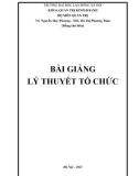 Bài giảng Lý thuyết tổ chức: Phần 1 - TS. Nguyễn Duy Phương