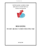 Bài giảng Tổ chức bộ máy và phân tích công việc: Phần 1