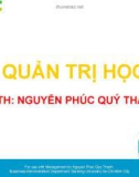 Bài giảng Quản trị học: Chương 7 - ThS. Nguyễn Phúc Quý Thạnh