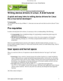 Writing device drivers in Linux: A brief tutorial