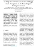 The impact of corporate governance and supply chain management on the accounting and auditing environment