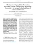 The impact of supply chain accounting information systems harmonization on creating a competitive advantage for the Iraqi general commission taxation