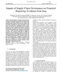 Impact of supply chain governance on financial reporting: Evidence from Iraq