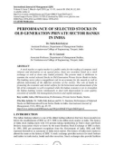 Performance of selected stocks in old generation private sector banks in India