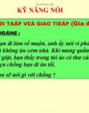 Bài giảng Giao tiếp trong kinh doanh - Kỹ năng nói