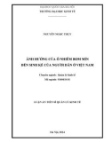 Tóm tắt Luận án Tiến sĩ Kinh tế: Ảnh hưởng của ô nhiễm bom mìn đến sinh kế của người dân ở Việt Nam