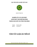 Tóm tắt Luận án Tiến sĩ Khoa học đất: Nghiên cứu các giải pháp giảm phát thải khí nhà kính trong sản xuất lúa tỉnh Thái Bình