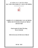 Tóm tắt Luận án Tiến sĩ Kỹ thuật: Nghiên cứu cải thiện hiệu năng hệ thống thông tin vô tuyến sử dụng kỹ thuật chuyển tiếp