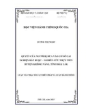 Luận văn Thạc sĩ Luật Hiến pháp và Luật Hành chính: Quyền của người bị đưa vào cơ sở cai nghiện bắt buộc - Nghiên cứu thực tiễn huyện Krông Năng, tỉnh Đăk Lăk