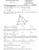 Đề thi học kì 2 môn Toán lớp 11 năm 2023-2024 - Trường THPT Đỗ Đăng Tuyển, Quảng Nam