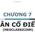 Bài giảng Lý thuyết các học thuyết kinh tế: Chương 7 - Tân cổ điển