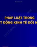 Bài giảng Pháp luật trong hoạt động kinh tế đối ngoại - Chương 1: Tổng quan về pháp luật trong hoạt động kinh tế đối ngoại