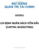 Bài giảng Quản trị tài chính: Chương 2 - Trần Nguyễn Minh Hải