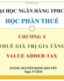 Bài giảng Thuế: Chương 4 - Nguyễn Đặng Hải Yến