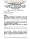 Các nhân tố tác động đến mức độ sẵn sàng áp dụng chuẩn mực báo cáo tài chính Việt Nam (VFRS) của các doanh nghiệp nhỏ và vừa – Nghiên cứu tại thành phố Hồ Chí Minh