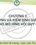 Bài giảng Kinh tế lượng: Chương 2 - Học viện Tài chính