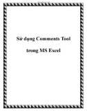 Sử dụng Comments Tool trong MS Excel