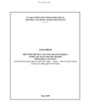 Giáo trình Kế toán doanh nghiệp 2 (Ngành: Kế toán doanh nghiệp - Cao đẳng) - Trường Cao đẳng nghề Ninh Thuận