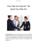 Giao Tiếp Nơi Công Sở: 7 Bí Quyết Tạo Niềm Tin