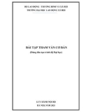 Bài tập Tham vấn cơ bản -TS. Lê Thị Thuỷ