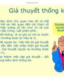 Bài giảng Thống kê kinh doanh và kinh tế - Chương 5: Giả thuyết thống kê