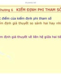 Bài giảng Thống kê kinh doanh và kinh tế - Chương 6: Kiểm định phi tham số