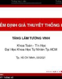 Bài giảng Xác suất thống kê: Kiểm định giả thuyết thống kê