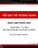 Bài giảng Xác suất thống kê: Hồi quy và tương quan