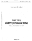 Giáo trình Quản trị dịch vụ khác của ngân hàng thương mại: Phần 1