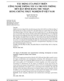 Tác động của phát triển công nghệ thông tin và truyền thông đến bất bình đẳng thu nhập: Bằng chứng thực nghiệm ở Việt Nam