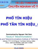 Bài giảng Phổ tín hiệu dịch phổ tần tín hiệu (OFDM) - Nguyễn Viết Đảm