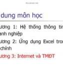 Bài giảng Tin học ứng dụng: Chương 3 - ThS. Hoàng Hải Xanh